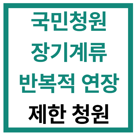국민청원 장기 계류 및 반복적 연장 제한 청원: 5만 명 동의와 2년 연장 방지 3대 개선안